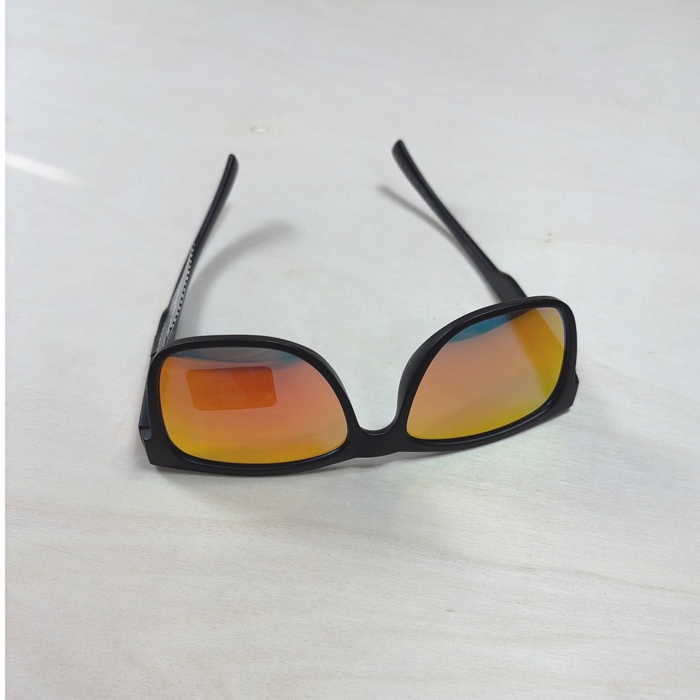True‎ Religion Mens Sunglasses Matte Black Orange Mirrored Lens